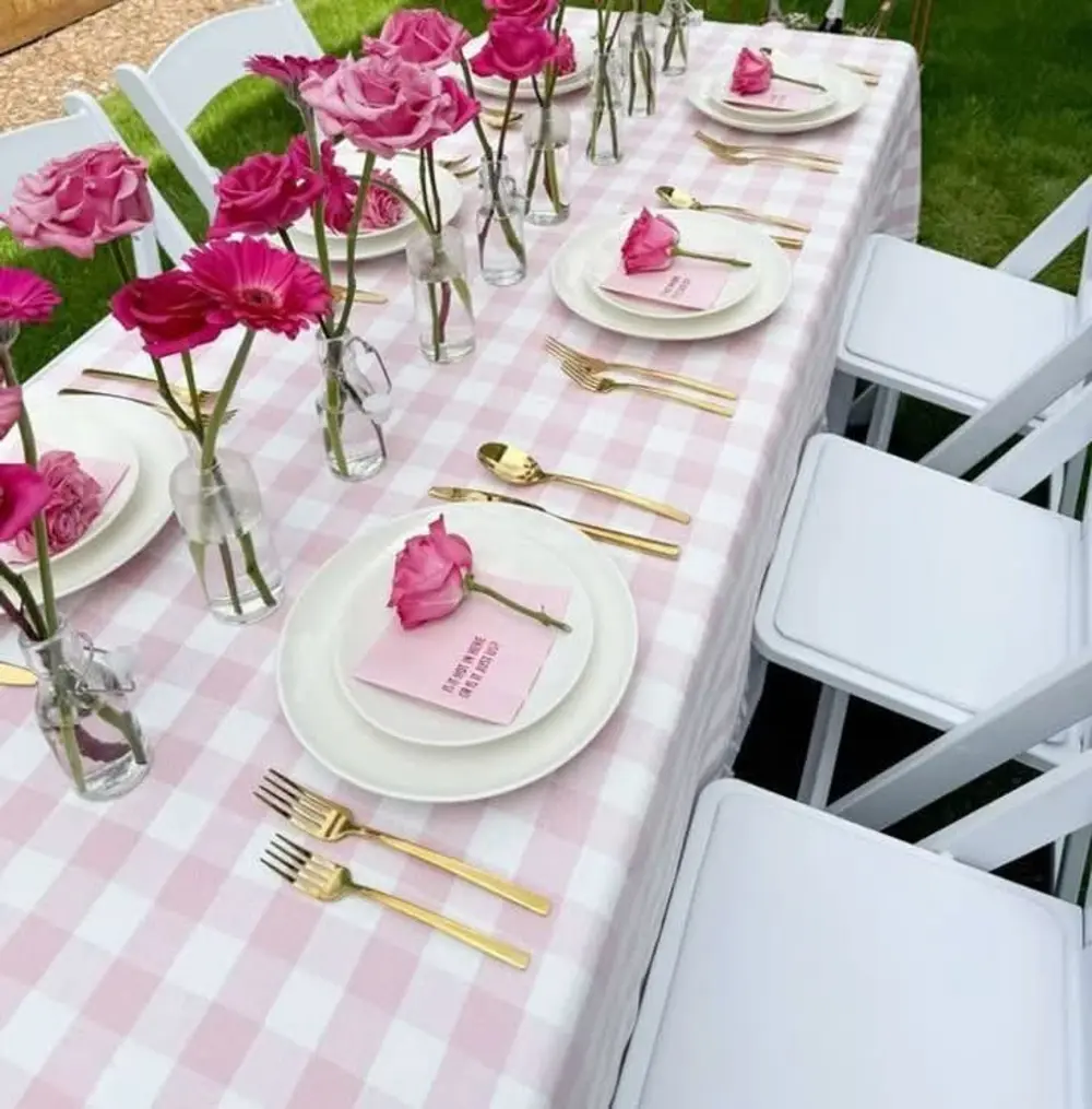 Pastel balloon birthday tablescape
